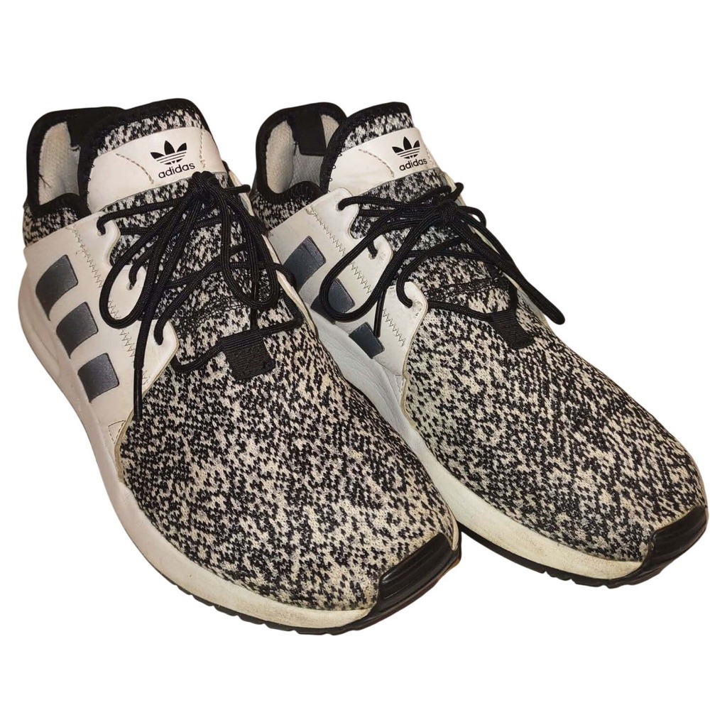 Adidas X_PLR Oreo Sneakers B37931 Black White Glitch Knit Mens 8.5 Techwear Cozy
